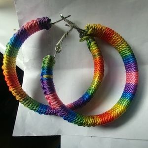 Rainbow 🌈 hoop earrings